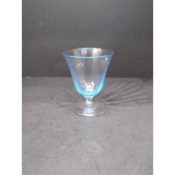 Fostoria Oyster Fruit Cocktail Glass, Azure‎ Optics 3.5", Vintage Glassware - Picture 2 of 10